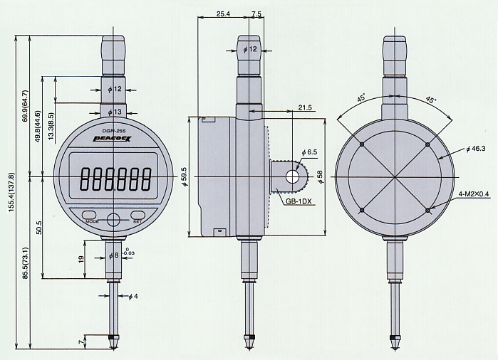 DGN-255 DGN-257 外形尺寸