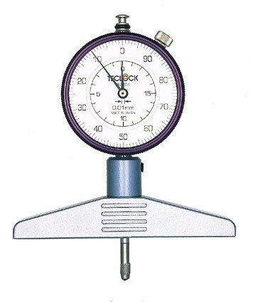 日本進口高精度得樂TECLOCK指針式深度計DM-224