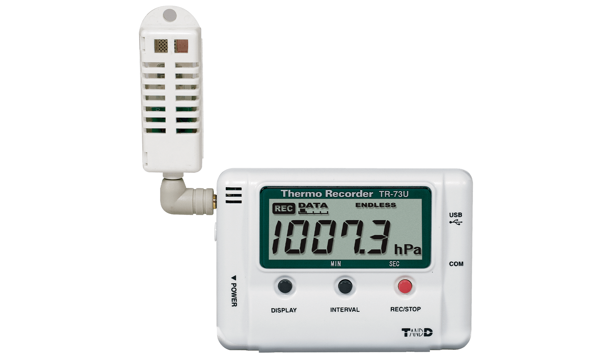 tandd進口USB 連接氣壓記錄儀 1100 hPa 的溫度、濕度和氣壓TR-73U